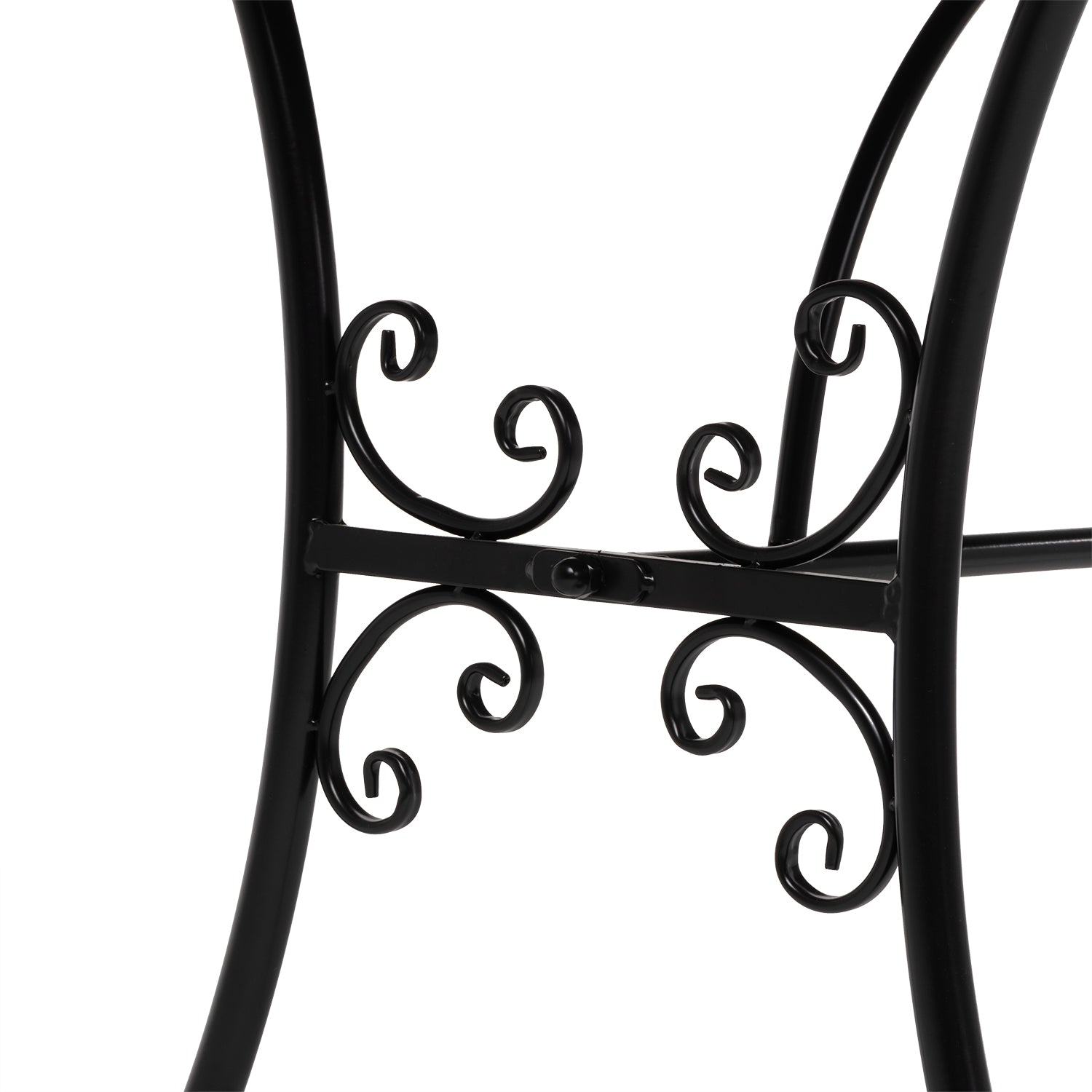 VESTIAMO CASA - Tavolo Rettangolare in metallo nero con top maioliche Blu - h75x120x80 cm